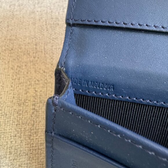 Blue Burberry Folding Card Case Wallet - Picture 4 of 6